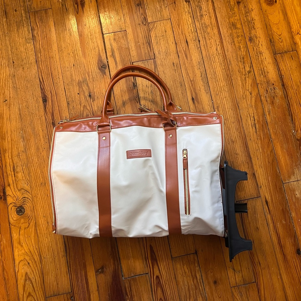 Stylish Tan and White Men's Bag